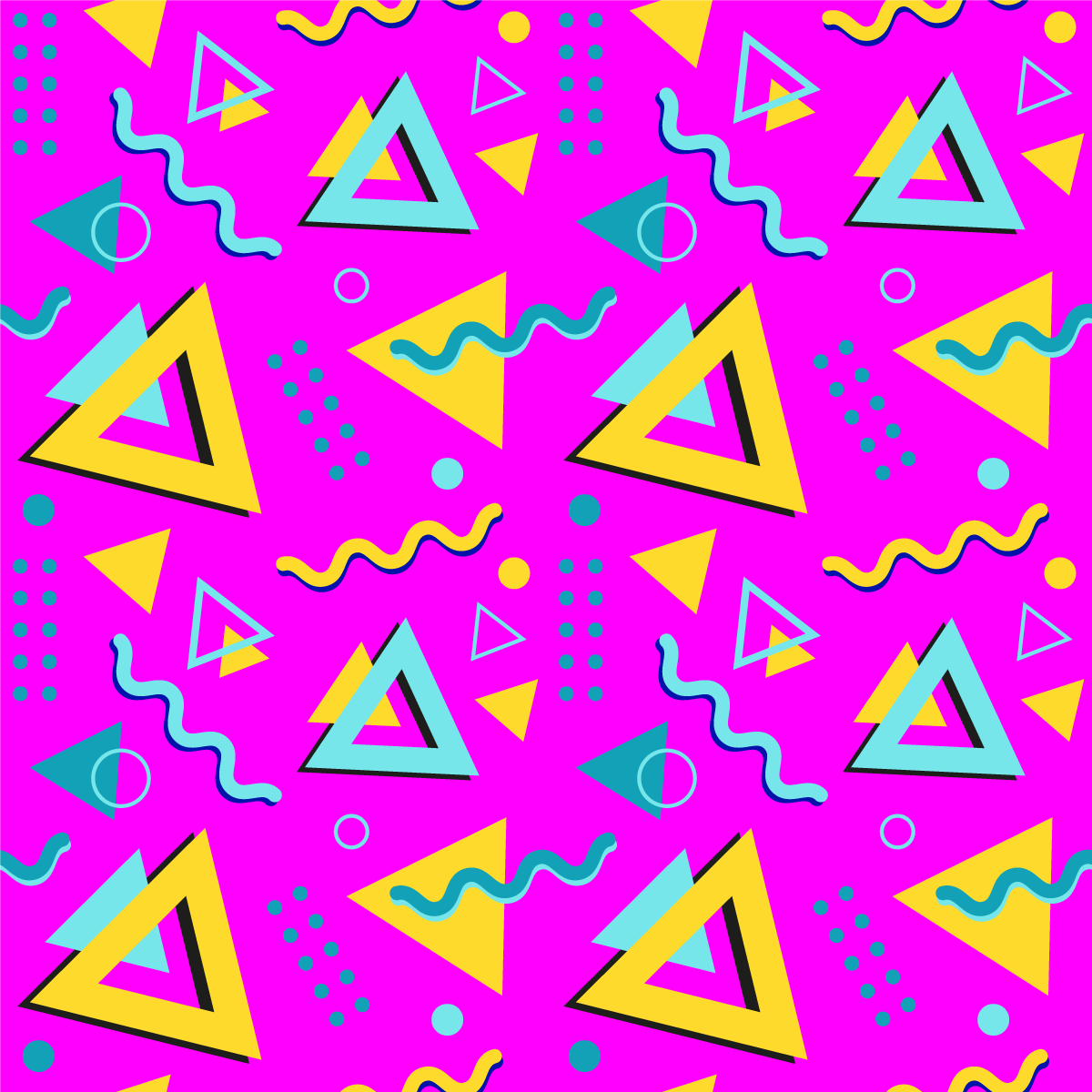 Vinyl Teppich geometrisch memphis-muster der 1980er jahre - TenStickers