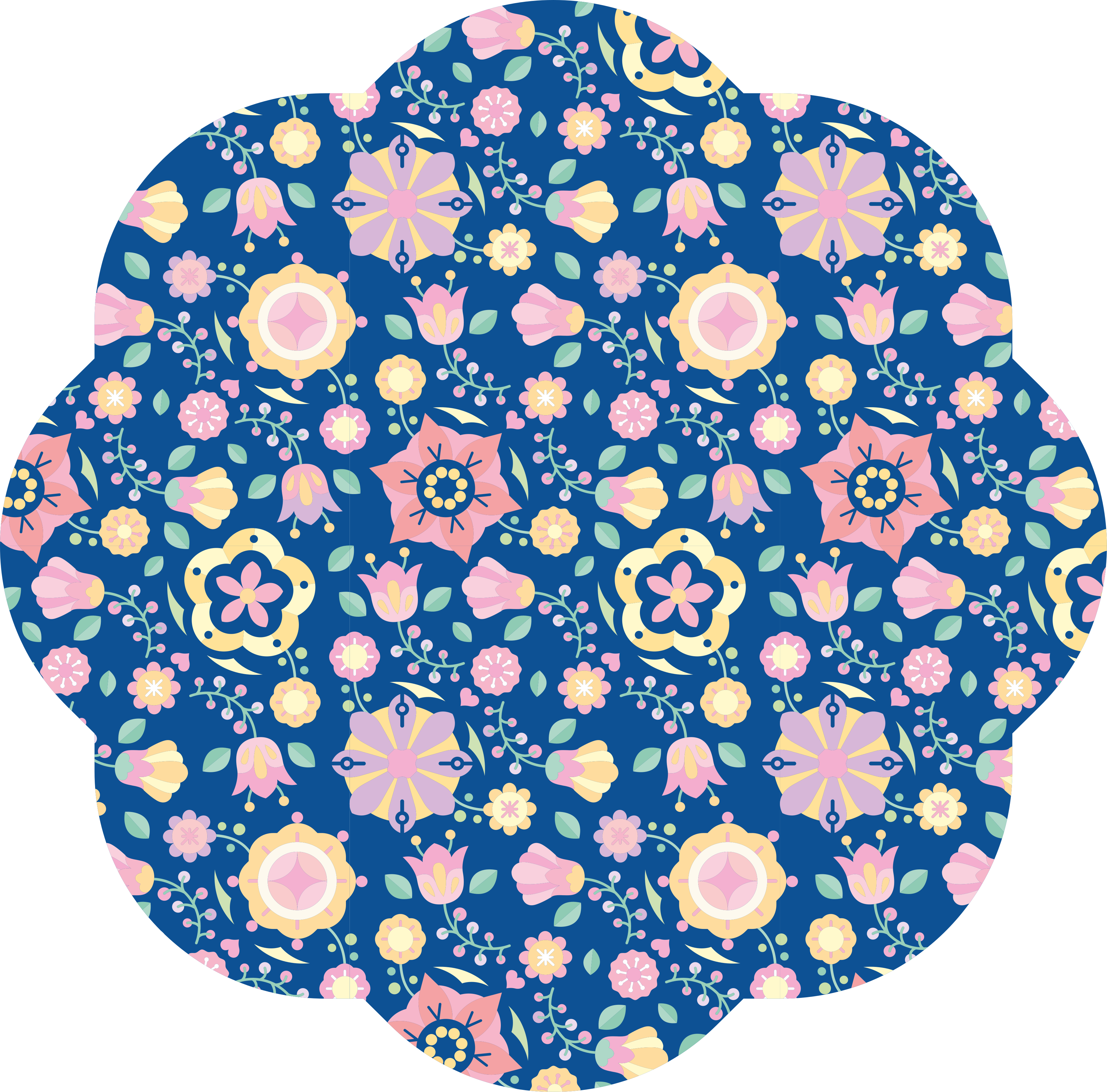 Vinyl Teppich Blumen botanische glückseligkeit - TenStickers