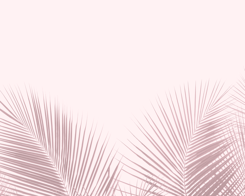 Vinyl teppich blumen mit eleganter palmenmotivik - TenStickers