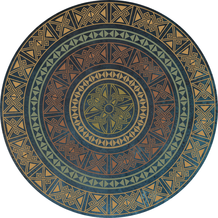Vinyl Teppich ethnisch altes mandala - TenStickers