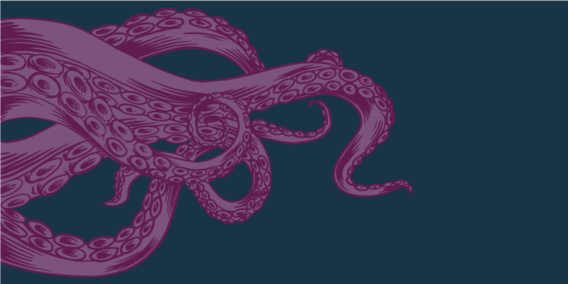 Vinylteppich Tier oktopus-Ornament-Overlay - TenStickers