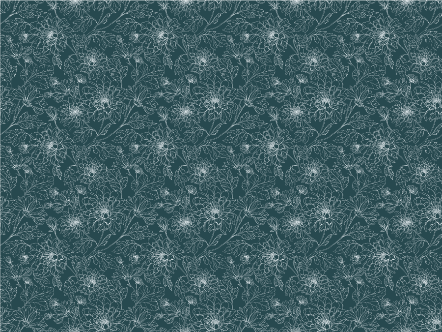 Vinyl Teppich Blumen botanisches Muster Overlay - TenStickers