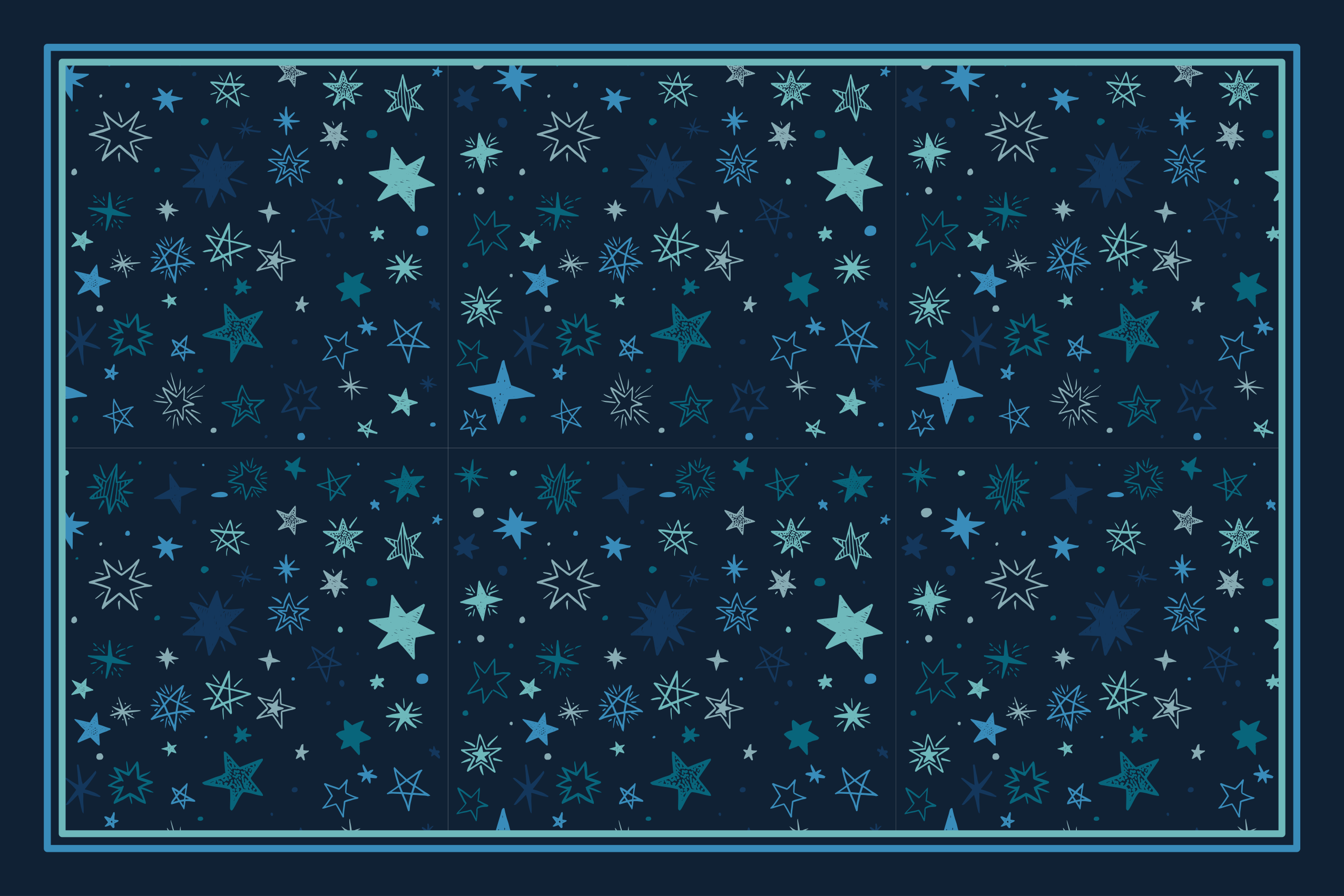 Vinyl Teppich Sterne design mit himmlischem motiv - TenStickers