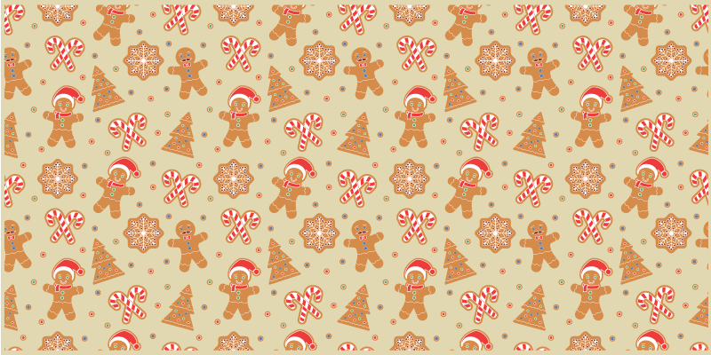 Vinyl Teppich Weihnachten festliche feiertagsmuster - TenStickers