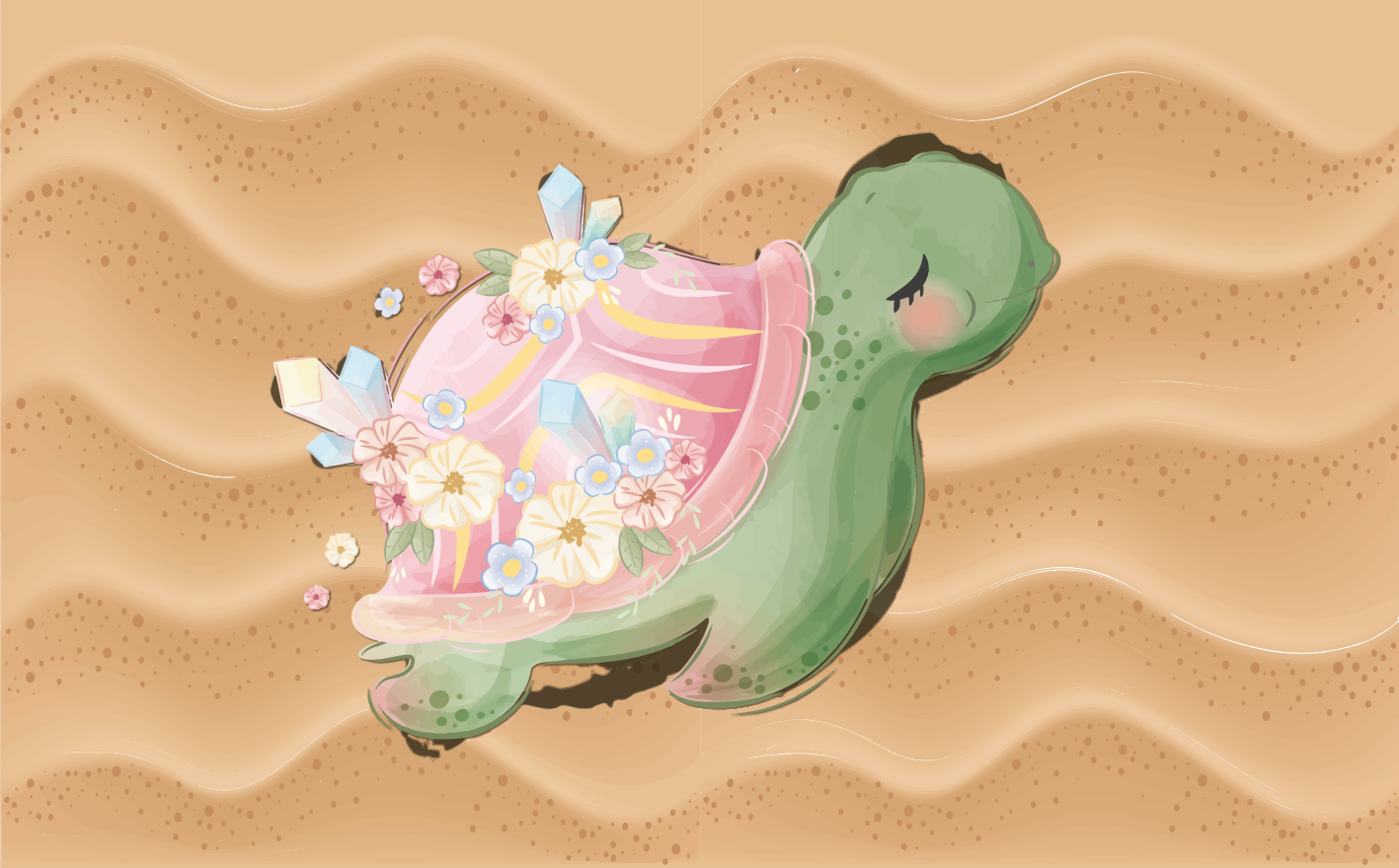 Vinyl Teppich Kinder oase der meeresschildkröten - TenStickers