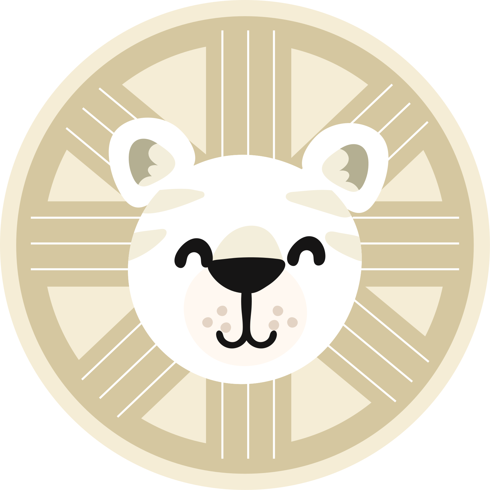 Vinyl Teppich Baby lächelnde löwengrafik - TenStickers