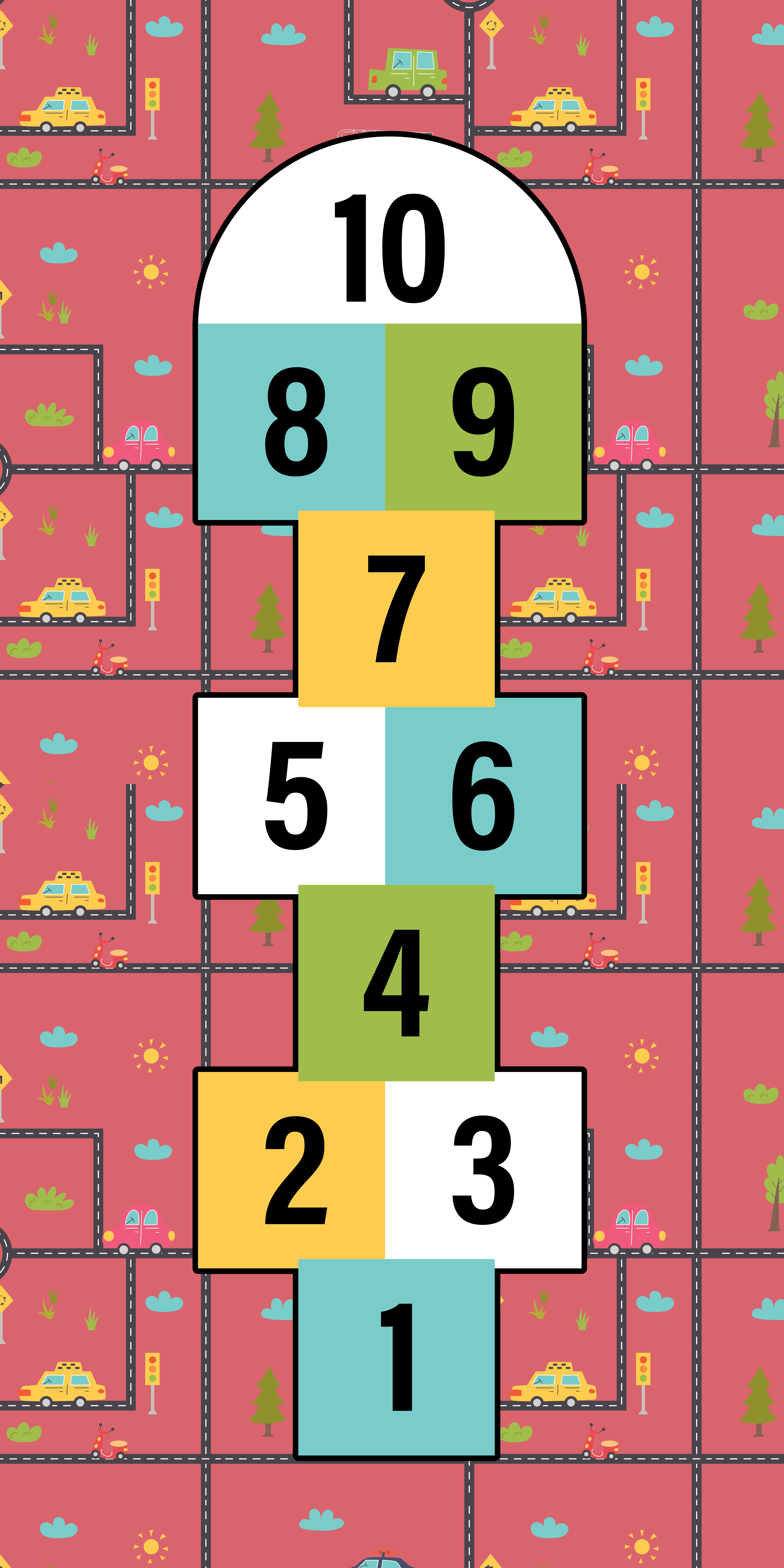 Vinyl Teppich Spiele himmel und hölle-spielzeit - TenStickers