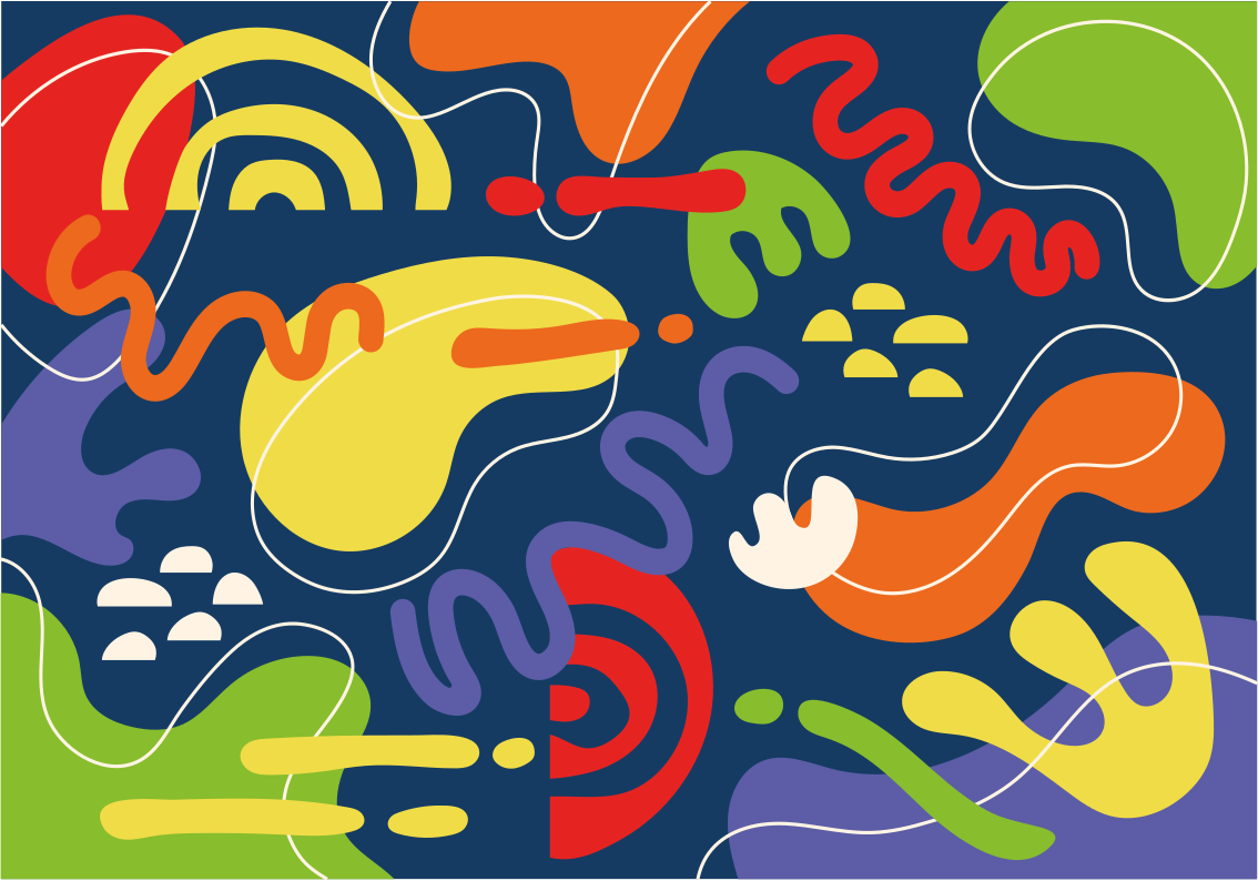 Vinyl Teppich geometrisch abstrakte bunte formen - TenStickers