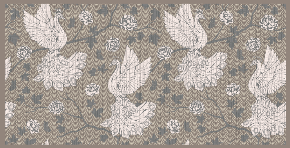 Vinyl Teppich Tiere kranichgartenszene - TenStickers