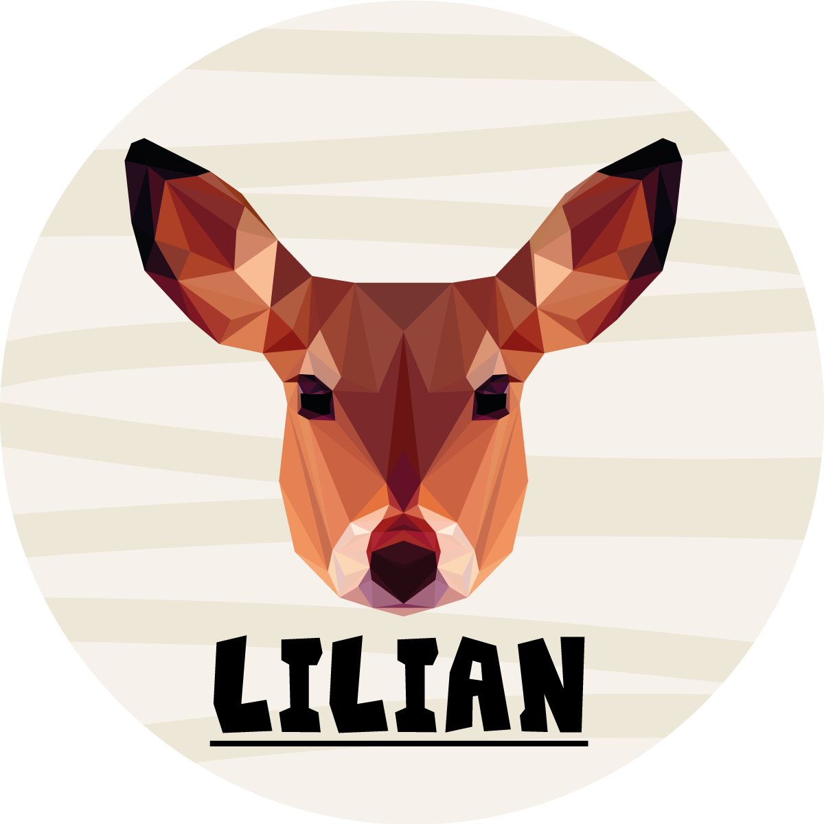 Vinyl Teppich mit Namen anpassbare hirsch - TenStickers