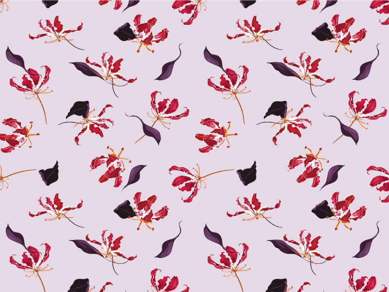 Vinyl Teppich Blumen blumenmotiv eleganz - TenStickers