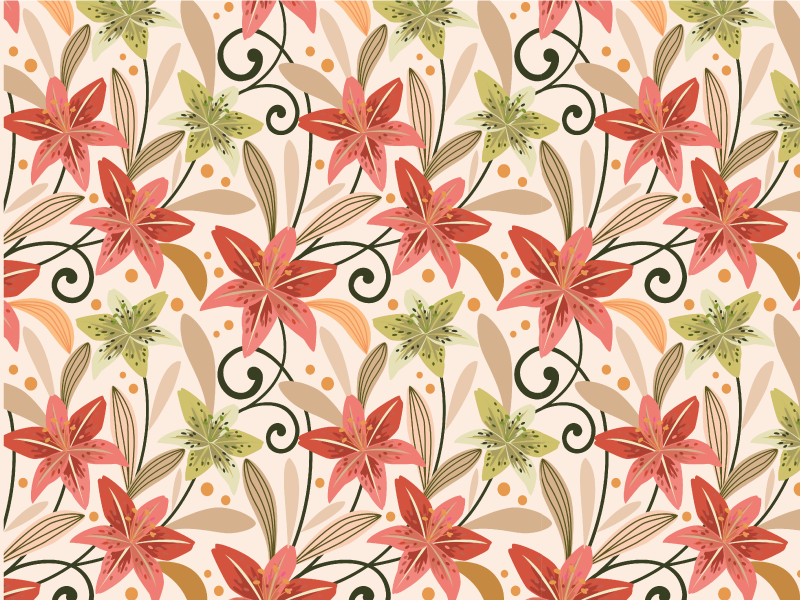 Vinyl Teppich Blumen blumenwirbelmuster - TenStickers