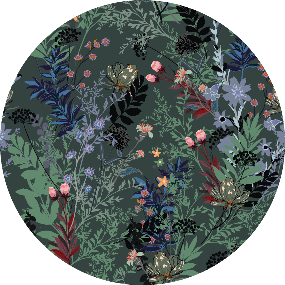 Vinyl Teppich Blumen botanisches motiv - TenStickers