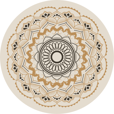Vinylteppich Mandala beigefarbenes mandala-runddesign - TenStickers