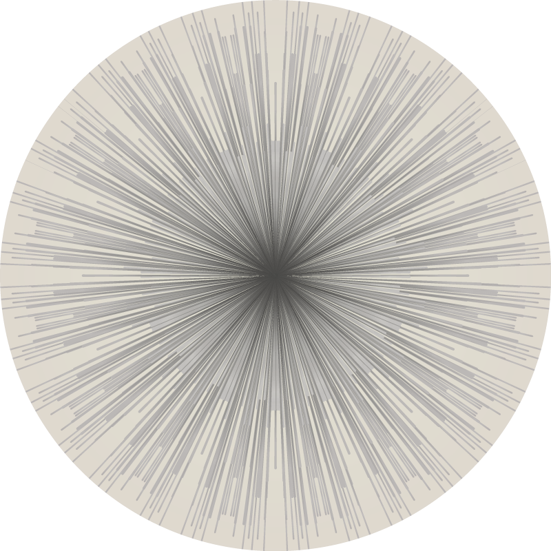 Vinyl Teppich minimalistisch geometrisches burst-kreisdesign - TenStickers