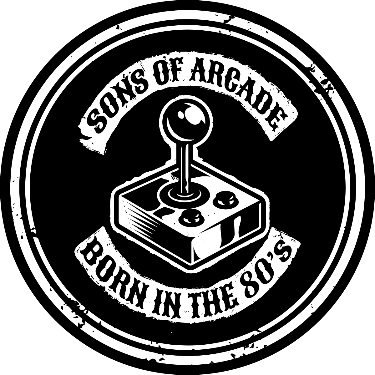 Vinyl Teppich Spruch arcade Nostalgie geboren in den 80ern - TenStickers