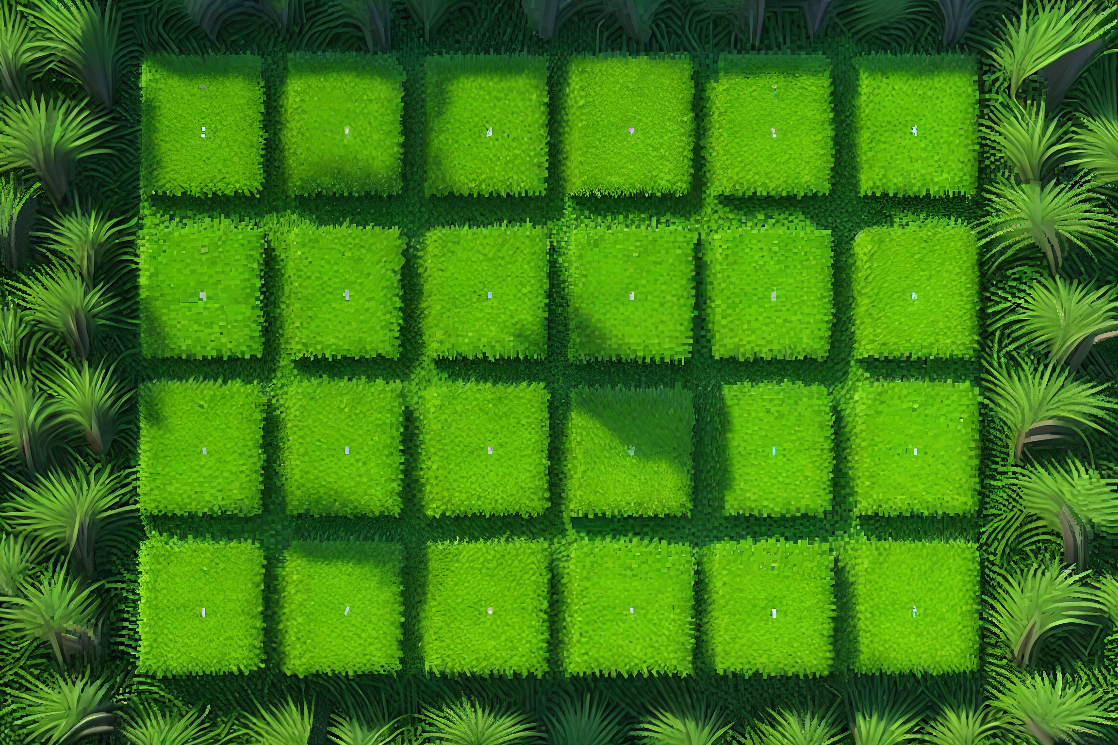 Vinyl Teppich Natur gewürfelter Torfboden - TenStickers