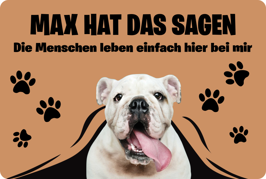 Vinyl Teppich Haustier hat das Sagen - TenStickers