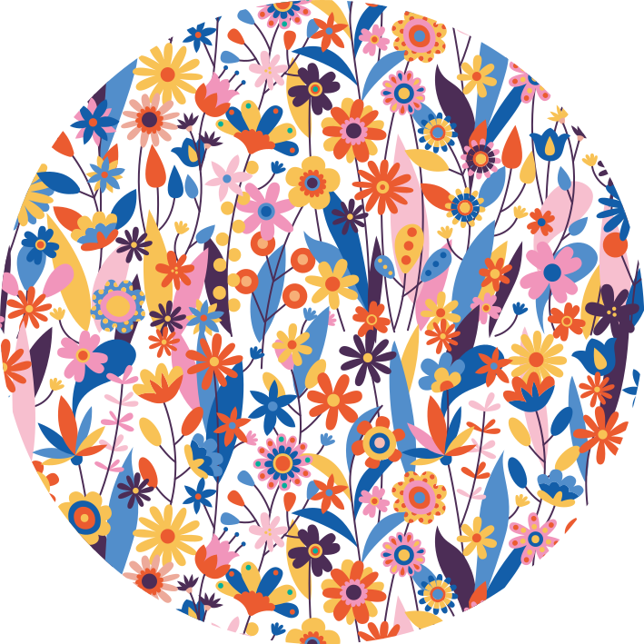 Vinyl Teppich Natur Blumen mehrfarbig - TenStickers