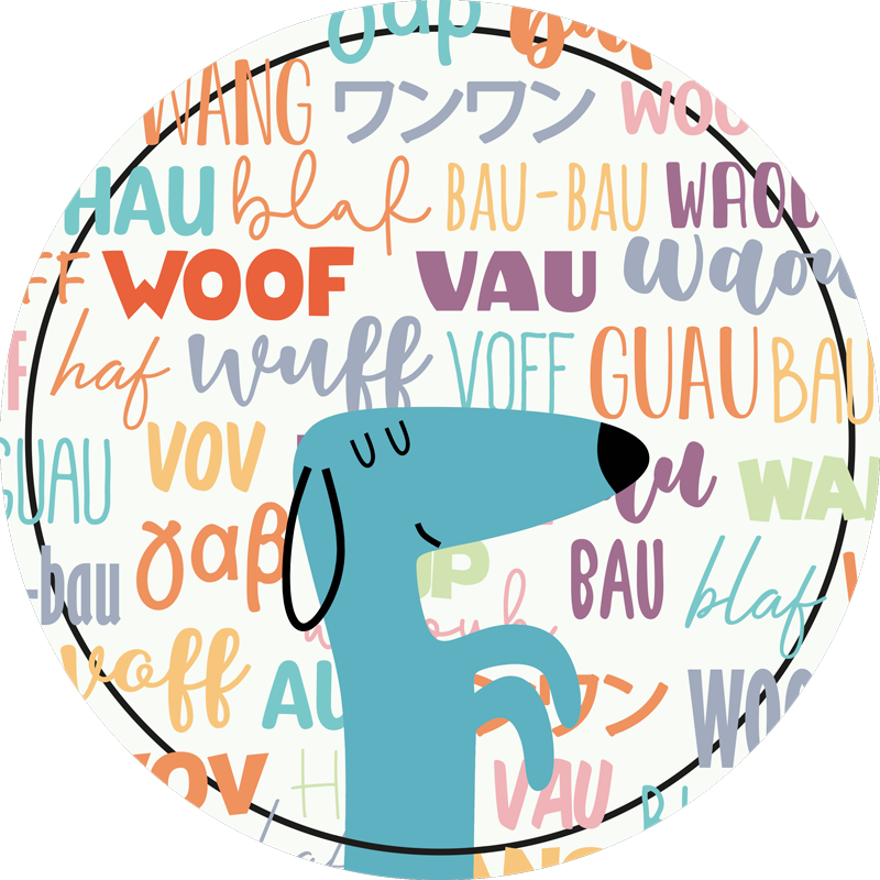 Vinylteppich Tier Hund bellen - TenStickers