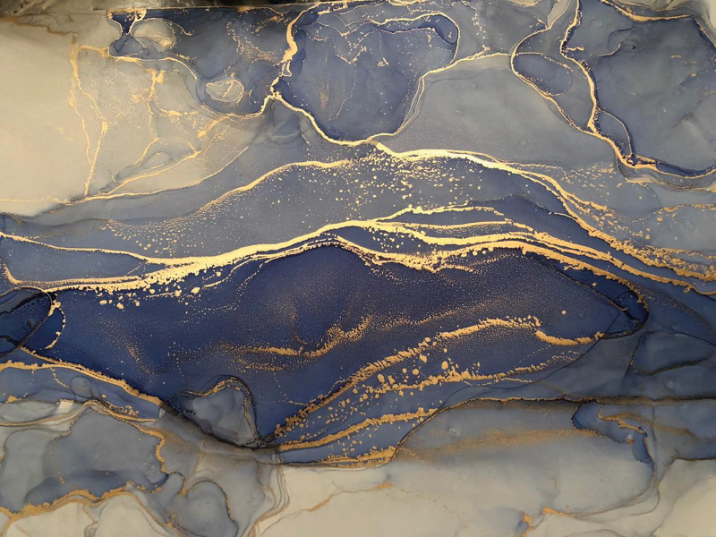 Vinylteppich Steine marineblauer Fels - TenStickers