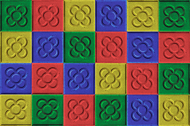 Vinylteppich Pop Art Barcelona Pflastersteine - TenStickers