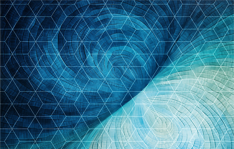 Vinylteppich Bad abstrakter blauer hintergrund - TenStickers