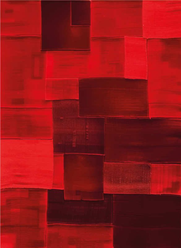 Vinyl Teppich rot abstraktes Muster - TenStickers