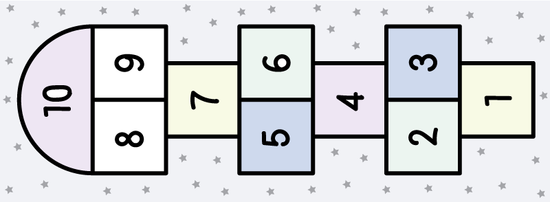 Vinyl Teppich Spiele himmel und hölle spielen - TenStickers