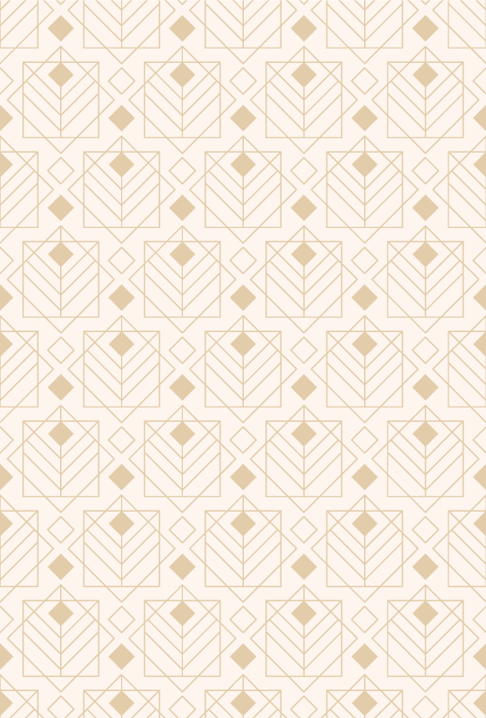 Vinyl Teppich beige art-deco-muster - TenStickers