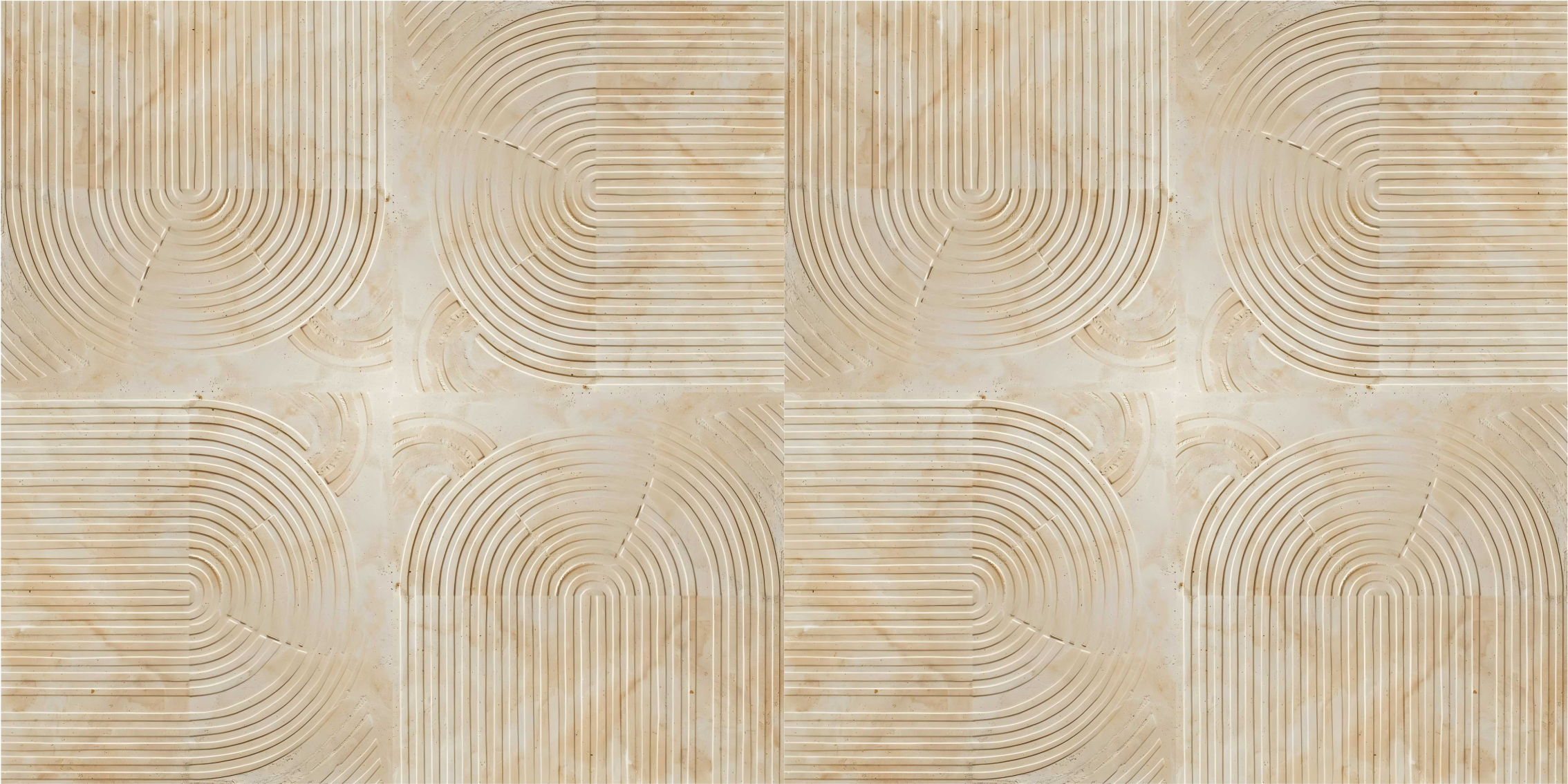 Vinyl Teppich beige moderne bögen - TenStickers