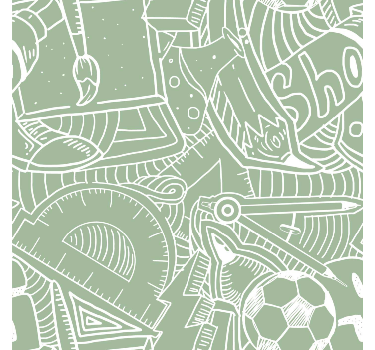 Tapete Jugendzimmer grüne schulkreide - TenStickers