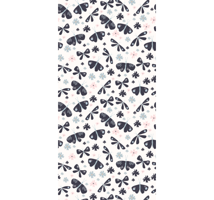 Tapete Schmetterling florale schleifenmuster - TenStickers