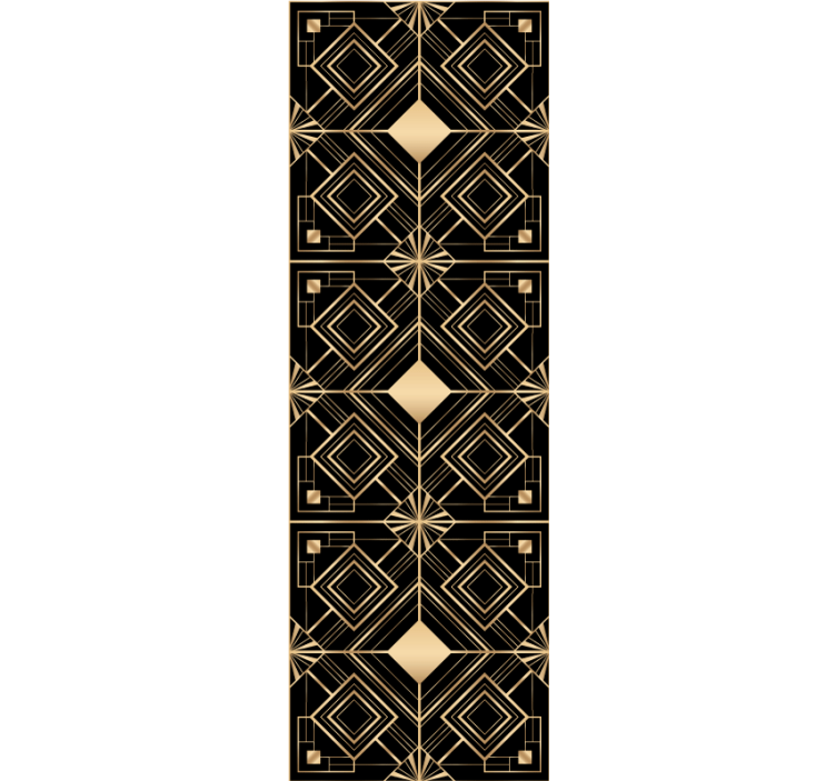 Tapete Esszimmer geometrische goldene formen - TenStickers