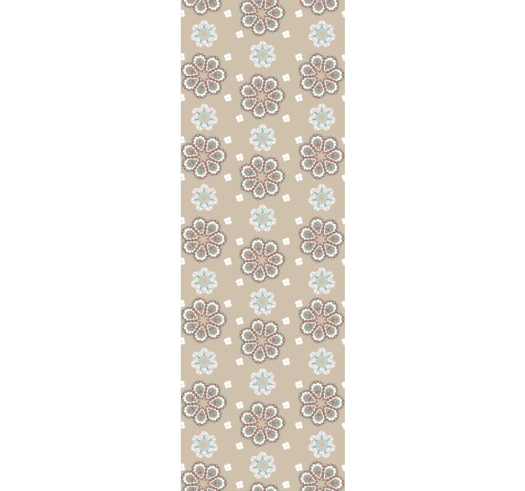 Blumentapete beige elegantes motiv - TenStickers