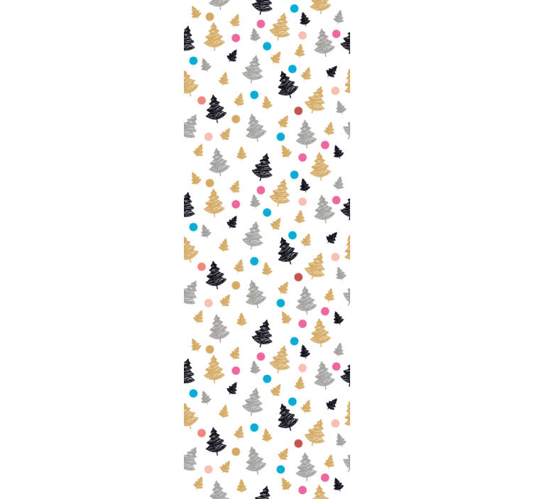 Tapete Baum buntes kiefernmuster - TenStickers