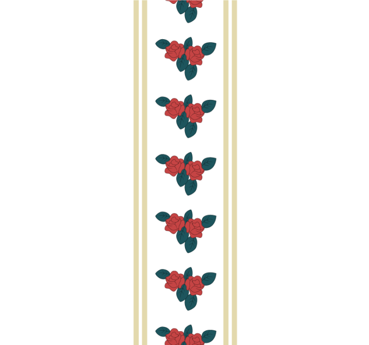 Blumentapete mit elegantem rosenmotiv - TenStickers