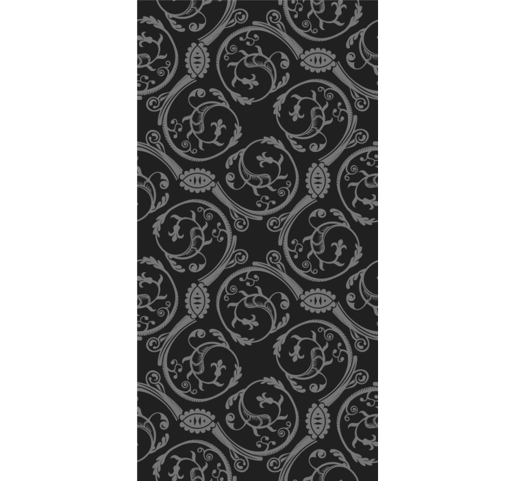 Tapete florale Ornamente elegante schwarze elemente - TenStickers