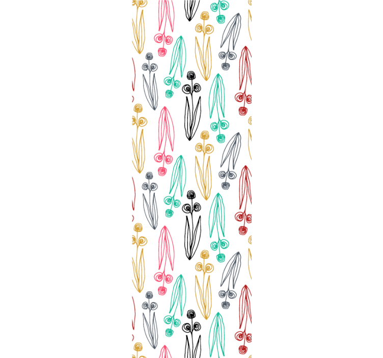 Tapete florale ornamente bunte blumenmuster - TenStickers