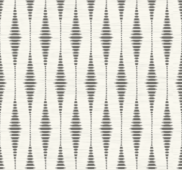 Geometrische Tapete rabaul ikat grau und beige - TenStickers