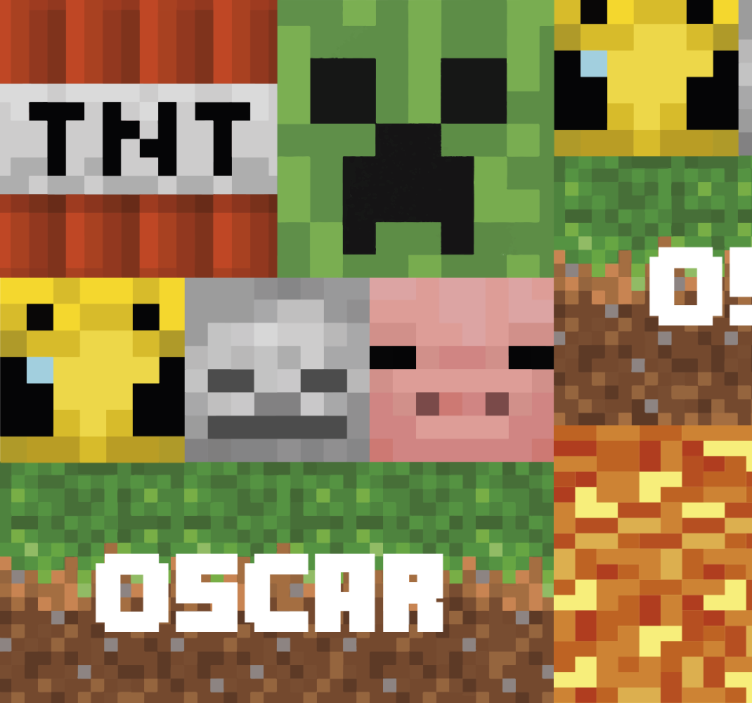 Tapete Jugendzimmer geometrisches gaming-muster - TenStickers