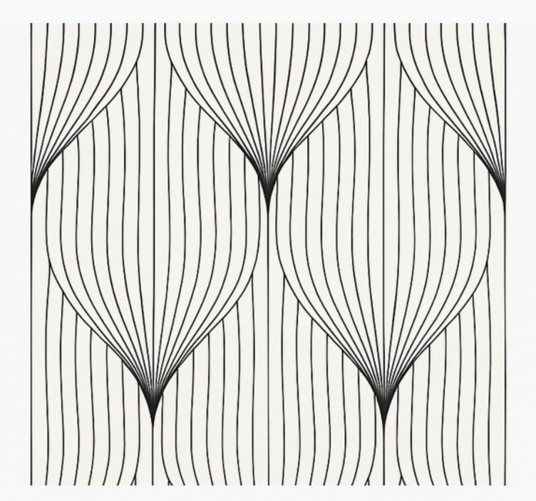 Tapete Hochzeit symmetrische dekofeder - TenStickers