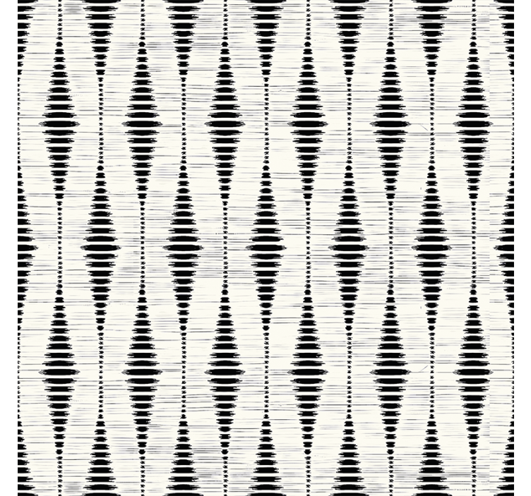 Geometrische tapete black rabaul ikat - TenStickers