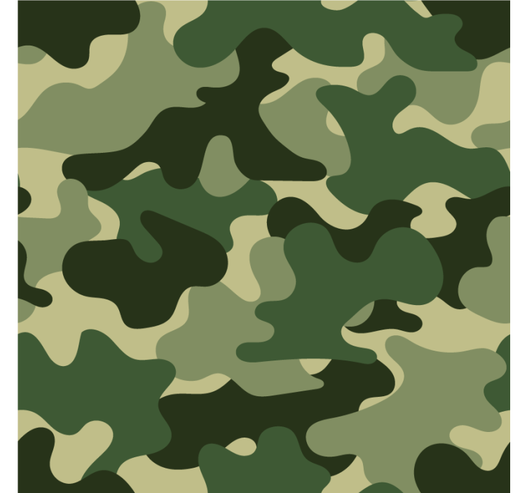 Tapete natur camouflage muster druck - TenStickers