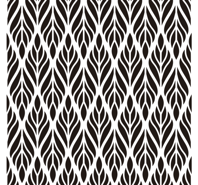 Tapete wohnzimmer elegante schwarze blätter - TenStickers