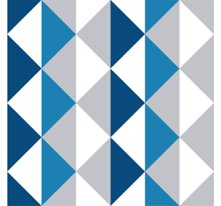 Tapete dreiecke klassisches blaues muster - TenStickers