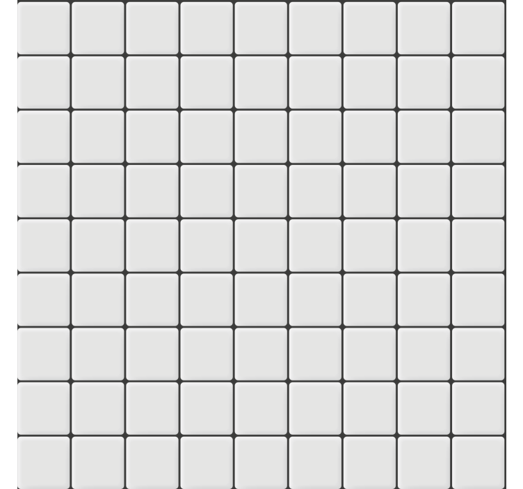 Tapete wohnzimmer mit weißen quadratischen fliesen - TenStickers