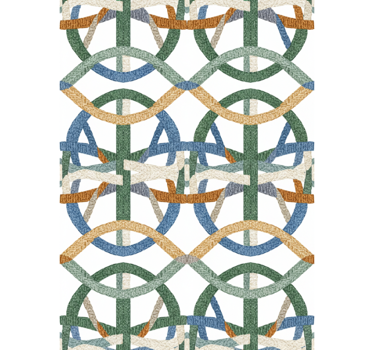 Tapete wohnzimmer mit gestickter schnurtextur - TenStickers