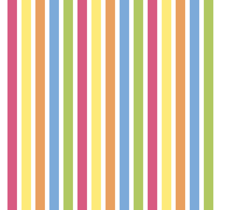 Ornament tapete mit horizontalem mehrfarbigem streifenmuster - TenStickers