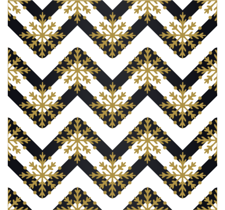 Ornament tapete mit chevron blumenmuster - TenStickers